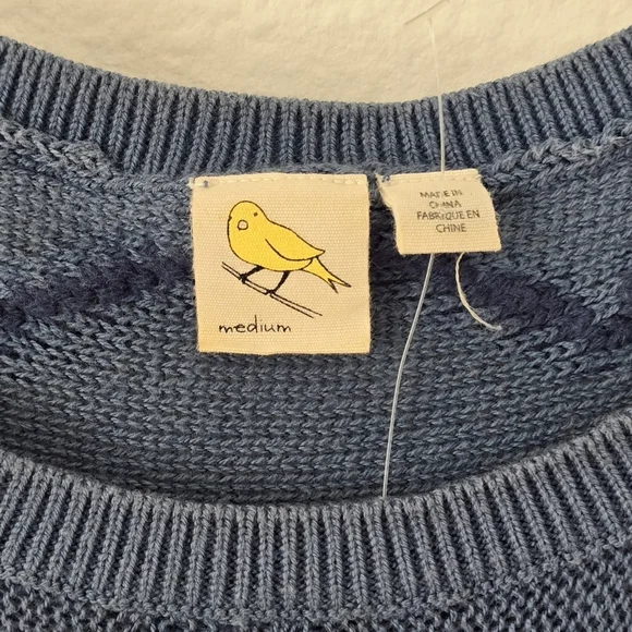 Anthropologie Yellow Bird Tasseled Fringed Sweater Tee - Picture 2 of 3